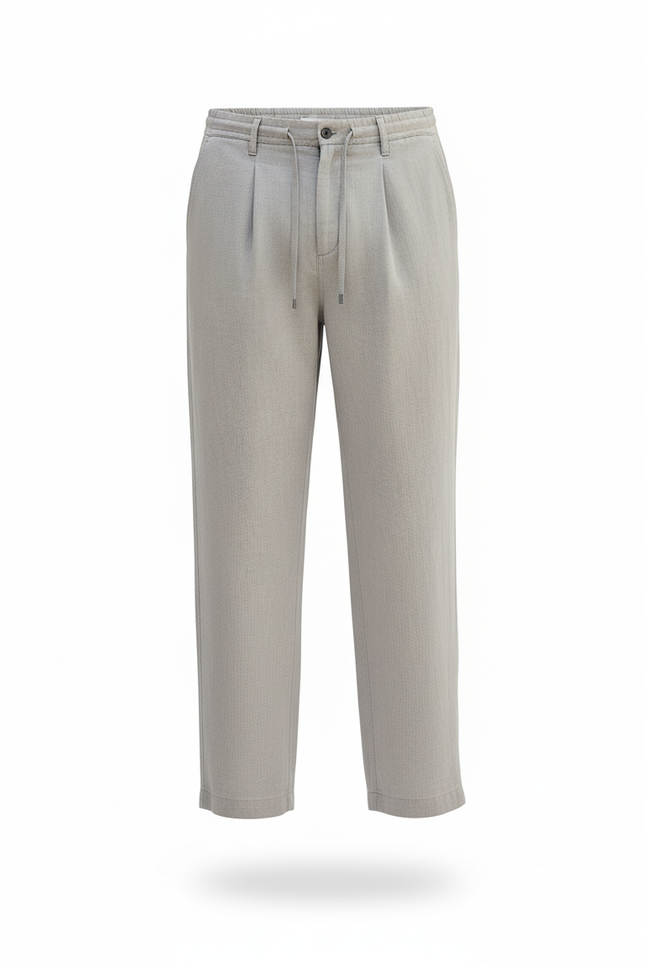 Pantalon Lin Pince - Gris - vue 3