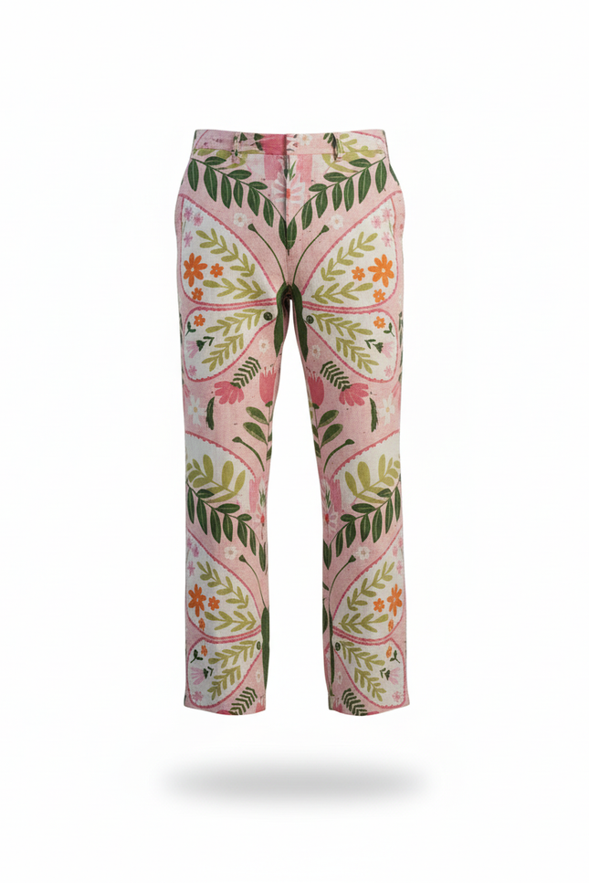 Pantalon Lin Chemise - Imprimé - vue 3