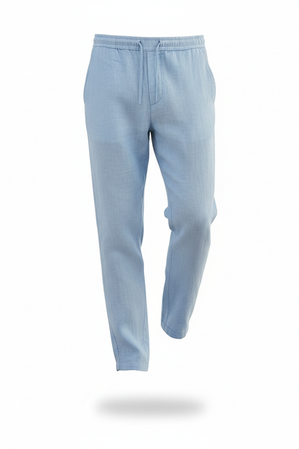 Pantalon Lin Bleu Ciel Homme - vue 3