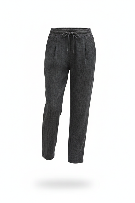 Pantalon En Lin Gris Plissé Ample Enfant Léger - vue 3