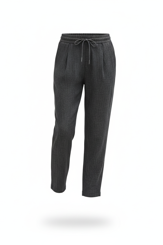 Pantalon En Lin Gris Plissé Ample Enfant Léger - vue 3
