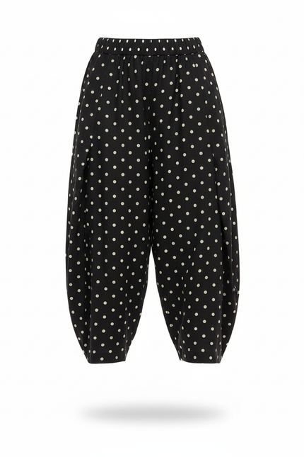 Pantalon Court Lin Femme - Noir - vue 3
