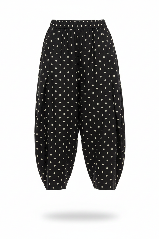 Pantalon Court Lin Femme - Noir - vue 3