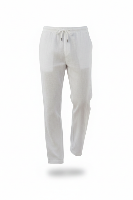 Chemise Pantalon Lin - Blanc - vue 3
