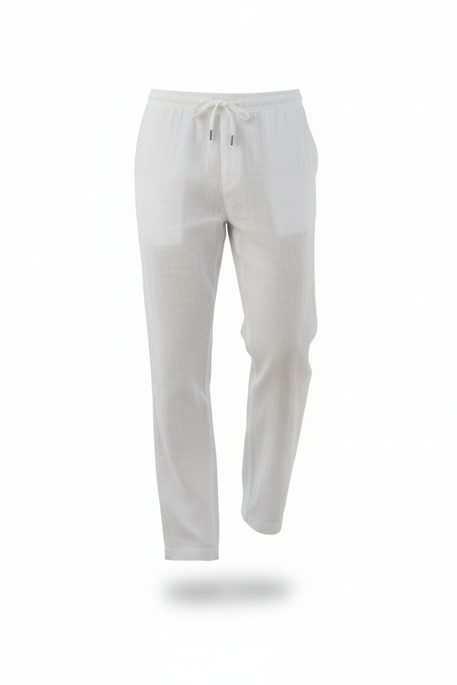 Chemise Pantalon Lin - Blanc - vue 3