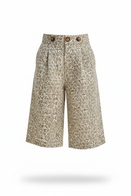 Pantalon En Lin Ample Imprimé Floral Enfant Décontracté - vue 3