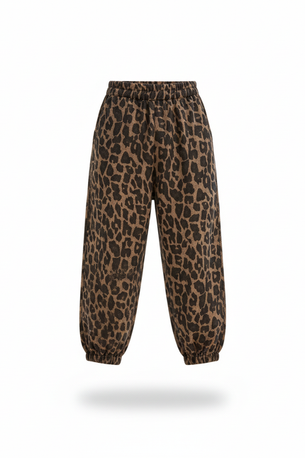 Pantalon En Lin Léopard Ample Confortable Enfant - Imprimé Molleton - vue 3
