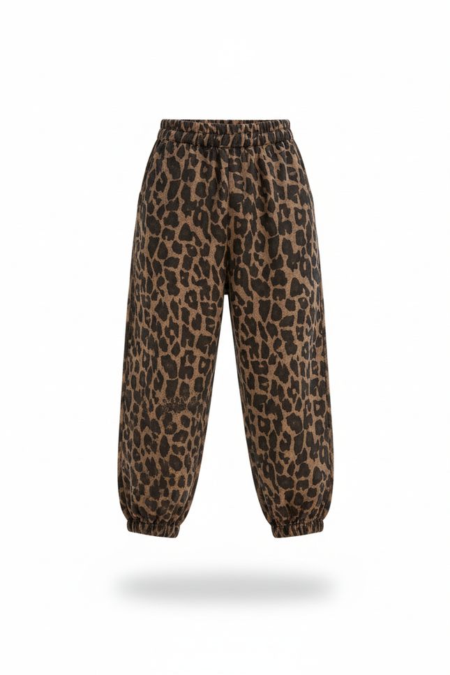 Pantalon En Lin Léopard Ample Confortable Enfant - Imprimé Molleton - vue 3