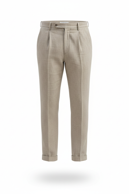 Pantalon Lin Français Homme - Beige - vue 3