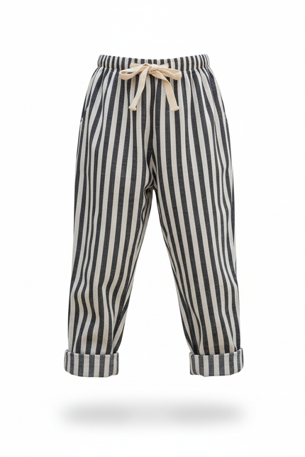 Pantalon Lin Rayures - Imprimé - vue 3