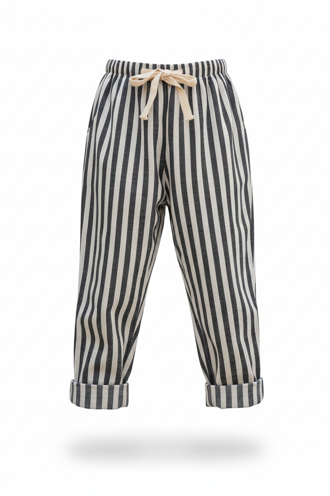 Pantalon Lin Rayures - Imprimé - vue 3