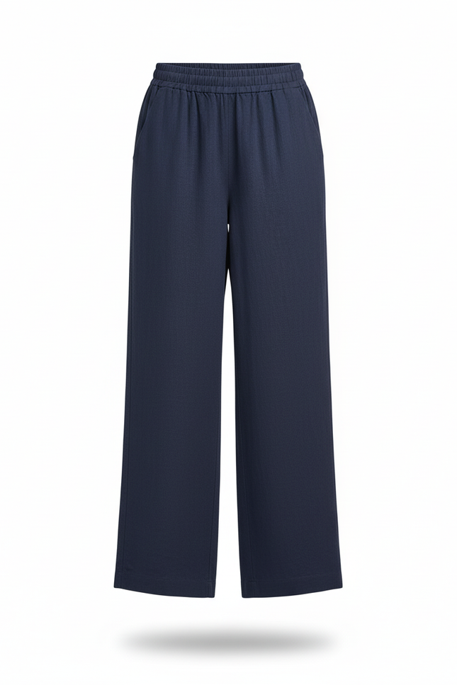 Pantalon Palazzo Lin Femme - Marine - vue 3
