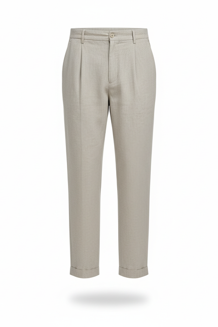 Ensemble Chemise Pantalon Lin - Gris - vue 3