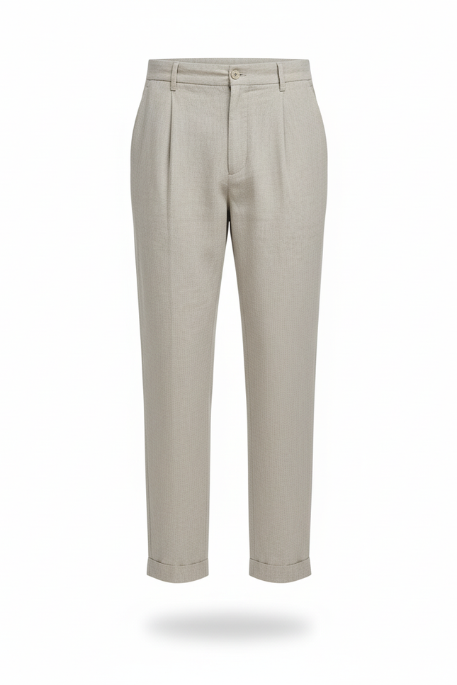 Ensemble Chemise Pantalon Lin - Gris - vue 3