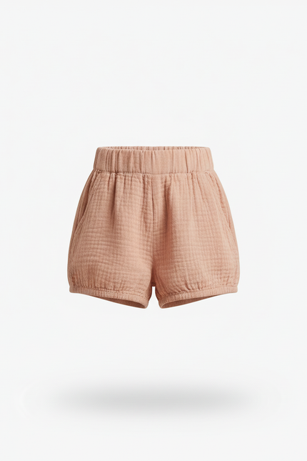 Pantalon En Lin Enfant Rose Ample Décontracté Mignon - vue 3