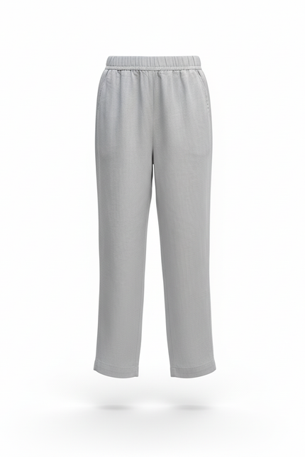 Pantalon En Lin Gris Ample Enfant Léger Fluide - vue 3