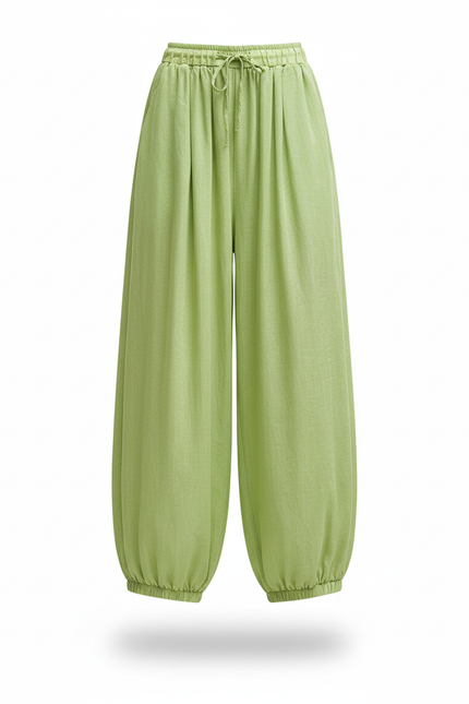 Pantalon Lin Yoga Femme - Vert - vue 3