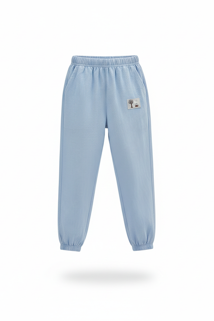 Pantalon En Lin Bleu Enfant Ample Décontracté Léger - vue 3