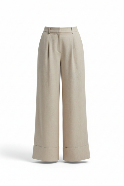 Ensemble Gilet Pantalon Lin - Beige - vue 3