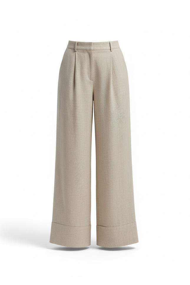 Ensemble Gilet Pantalon Lin - Beige - vue 3