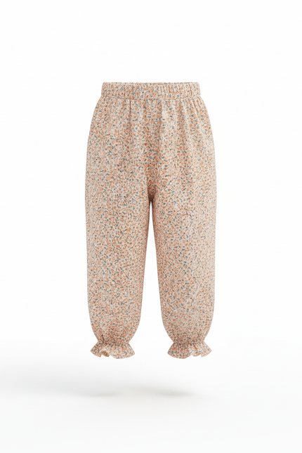 Pantalon En Lin Fleuri Ample Fille Estival - Multicolore - vue 3