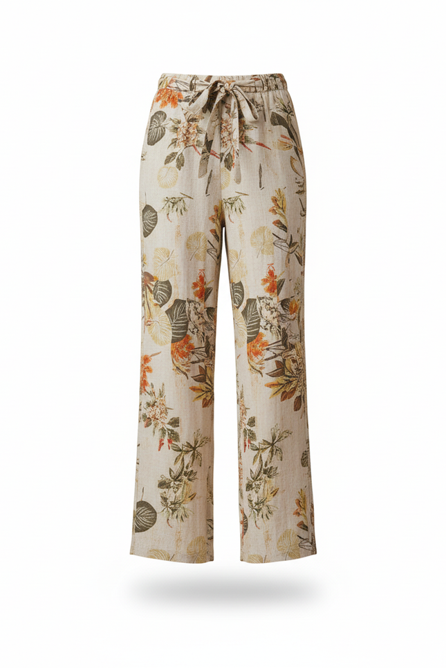 Pantalon Lin Decontracte Femme - Imprimé - vue 3