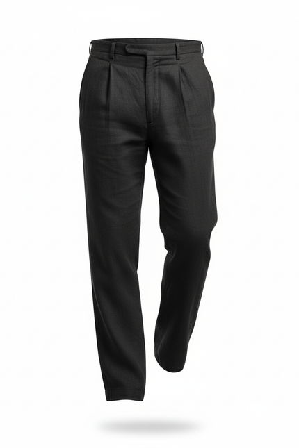 Pantalon Lin Habillé - Noir - vue 3