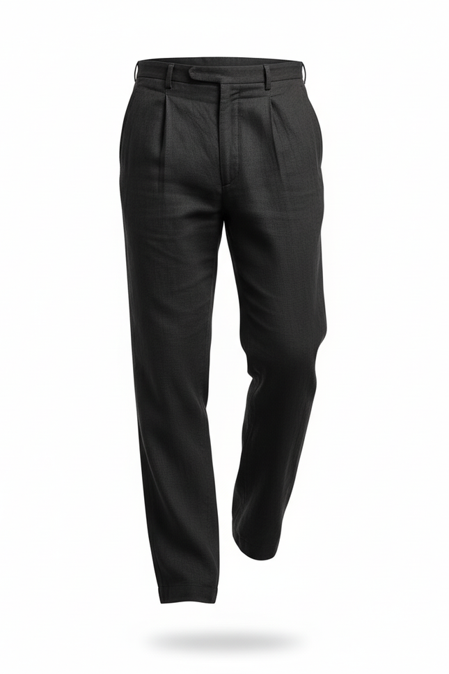 Pantalon Lin Habillé - Noir - vue 3