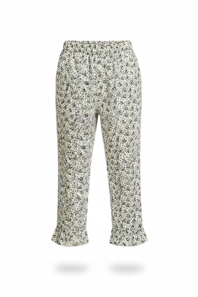 Pantalon En Lin Imprimé Floral Ample Décontracté Enfant - vue 3