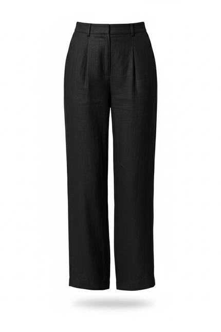 Pantalon Lin Chemise Blanche - Noir - vue 3