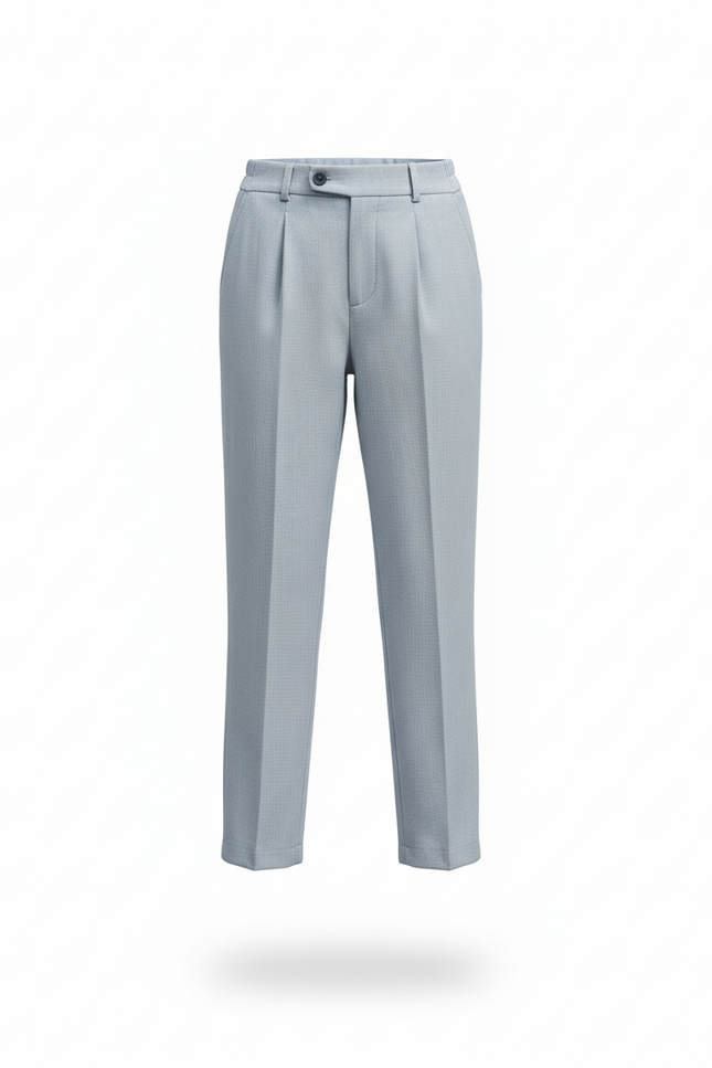 Pantalon En Lin Gris Clair Droit Élégant Enfant - vue 3