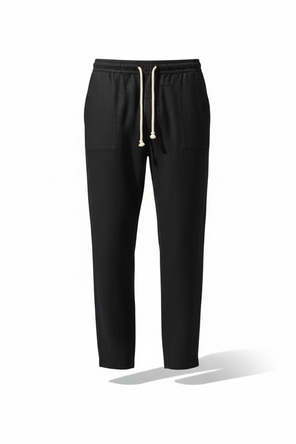 Chemise Et Pantalon Lin - Noir - vue 3