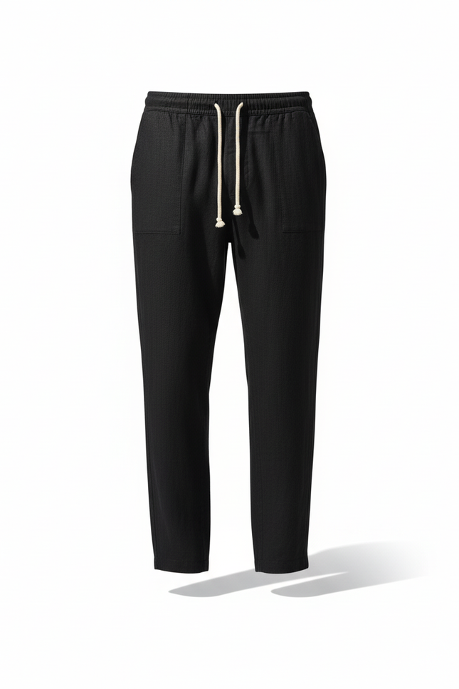 Chemise Et Pantalon Lin - Noir - vue 3
