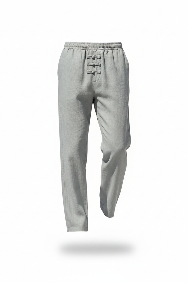 Pantalon Lin Japonais - Gris - vue 3