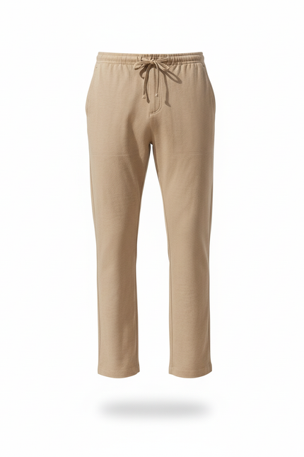 Pantalon En Coton Et Lin - Beige - vue 3