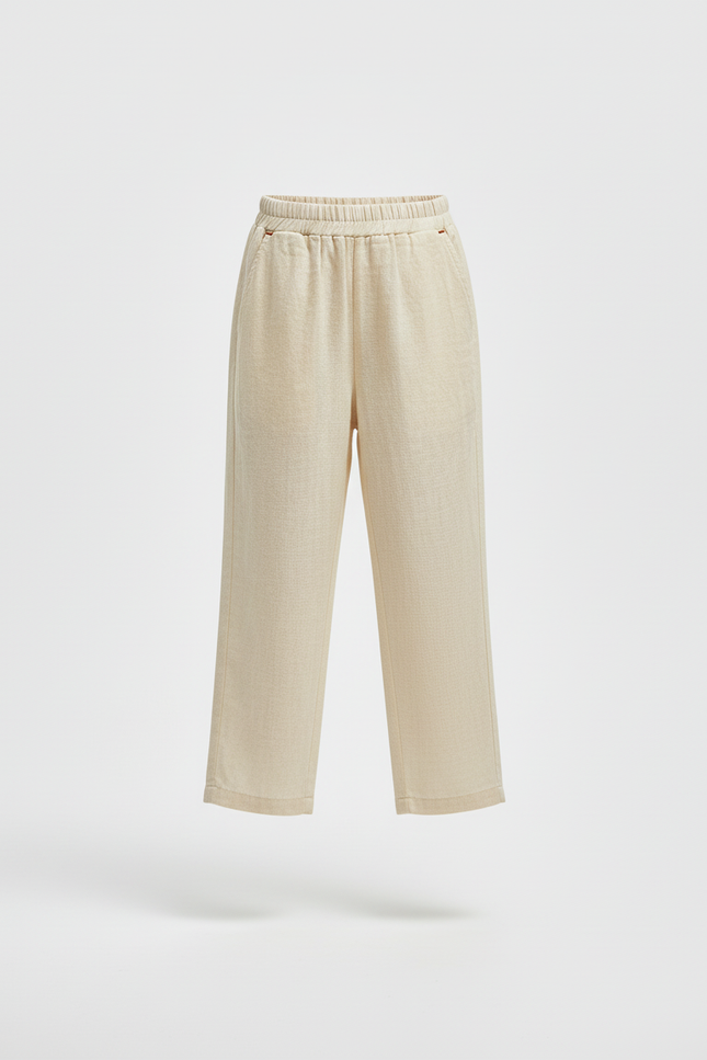 Pantalon Lin Fille - Beige - vue 3