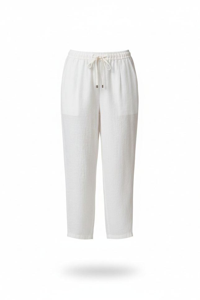 Pantalon Lin Blanc Cassé - vue 3