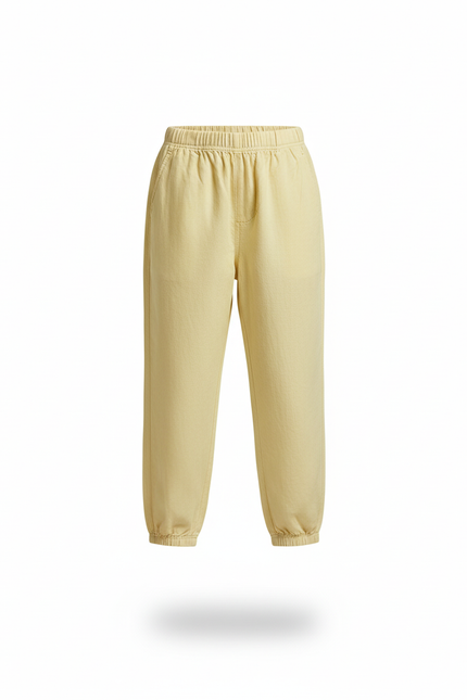 Pantalon En Lin Jaune Ample Léger Enfant Confortable - vue 3