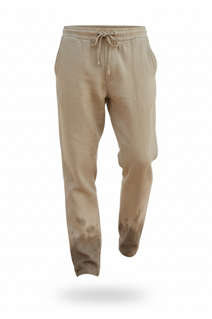 Pantalon Lin Homme Kaki - vue 3