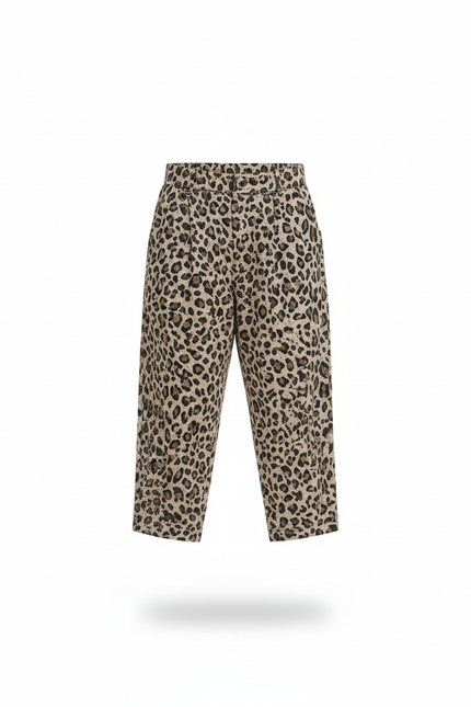 Pantalon Lin Leopard - Imprimé - vue 3