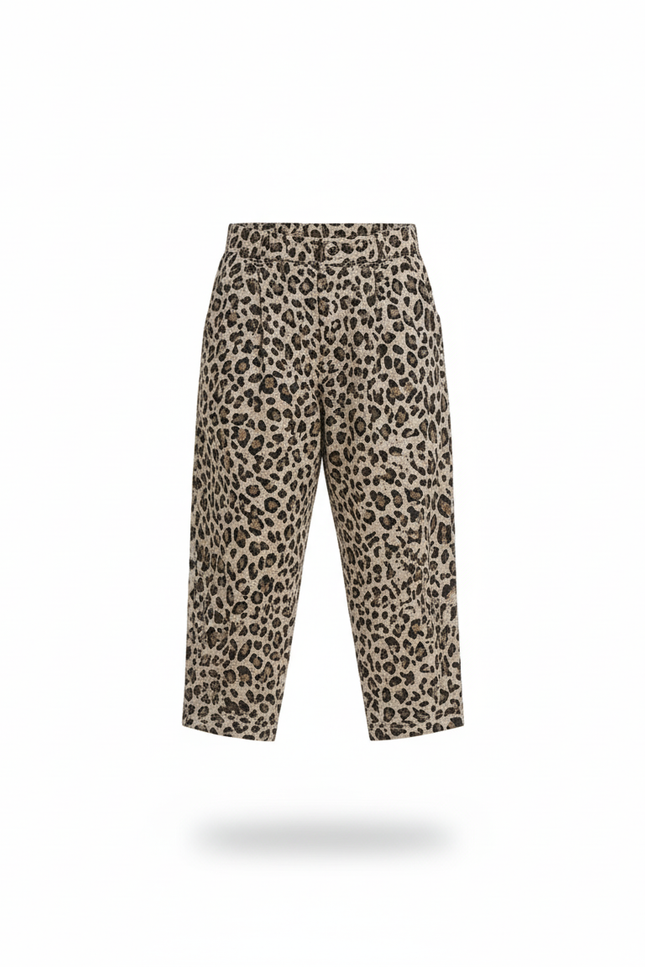 Pantalon Lin Leopard - Imprimé - vue 3