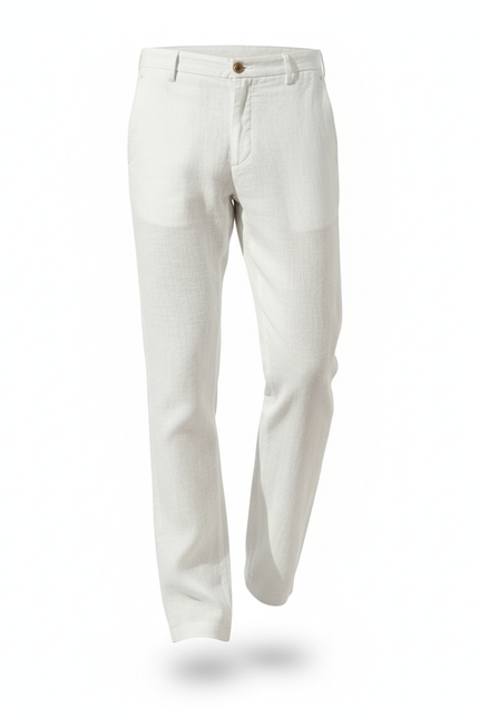 Pantalon Lin Homme Mariage - Blanc - vue 3