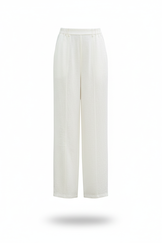 Pantalon De Lin Blanc - vue 3