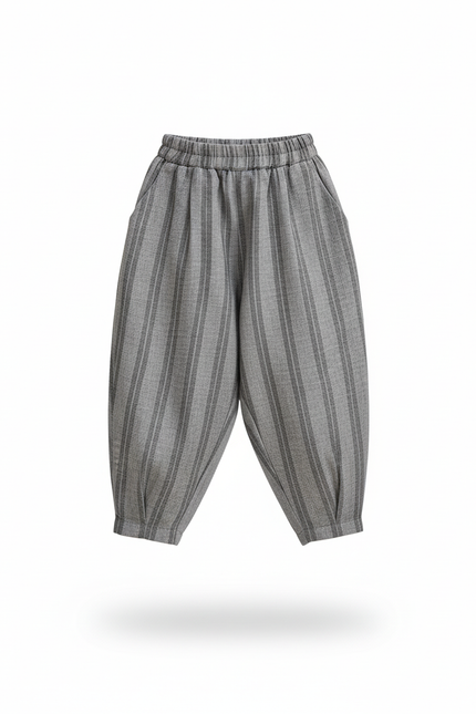 Pantalon Lin Gris Clair - vue 3