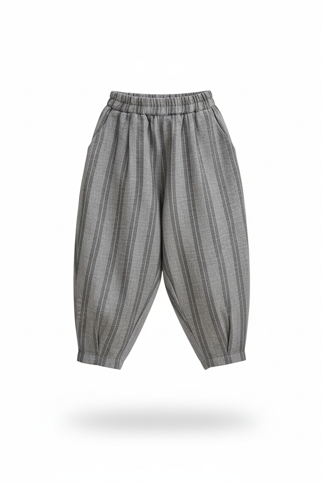 Pantalon Lin Gris Clair - vue 3
