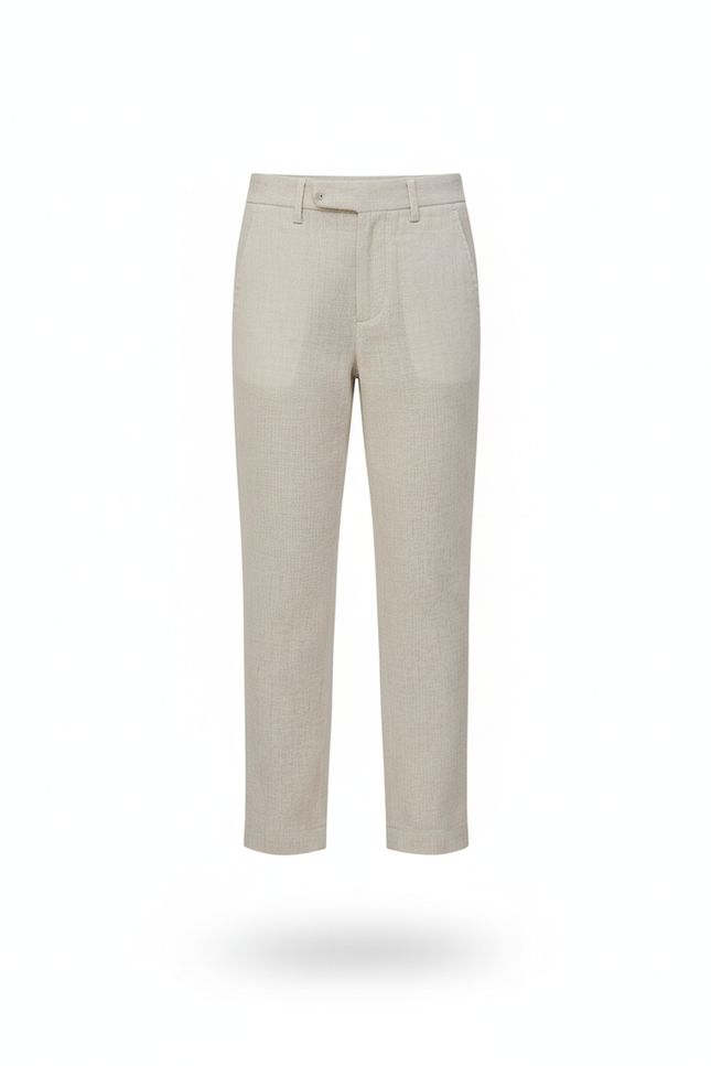 Pantalon En Lin Écru Droit Confortable Enfant - Beige - vue 3