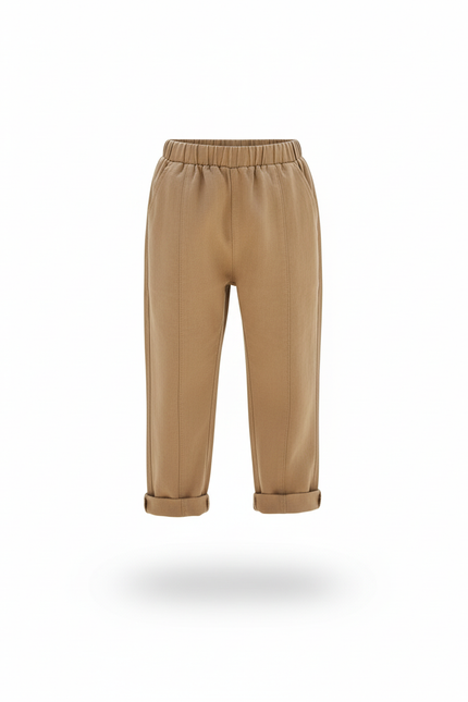 Pantalon En Lin Kaki Ample Décontracté Enfant 1-6 Ans - vue 3