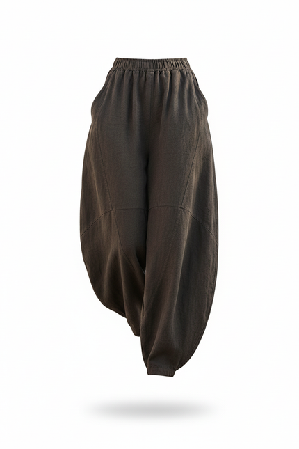 Pantalon Lin Grande Taille - Kaki - vue 3