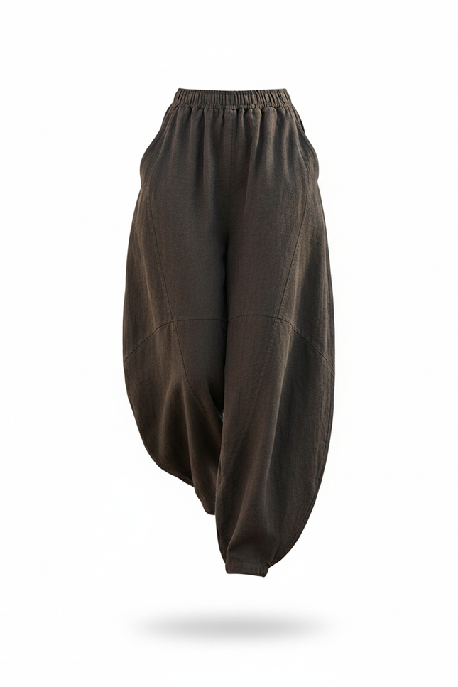 Pantalon Lin Grande Taille - Kaki - vue 3