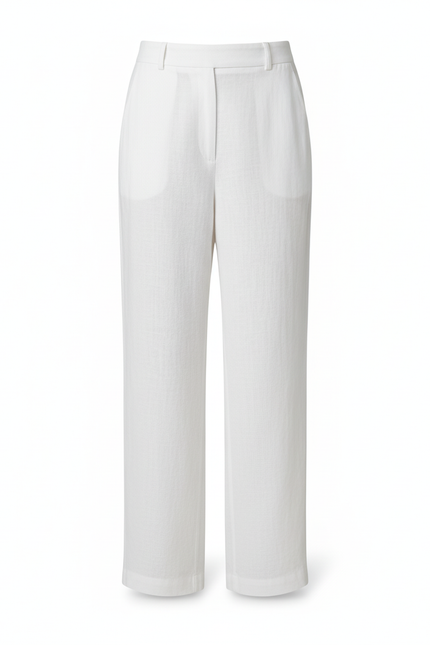 Pantalon En Lin Blanc Ample Léger Fluide Chic Casual - vue 3